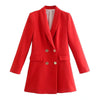 JANE SUITS Women's Elegant Stylish Fashion Office Solid Color Khaki Brown Blazer Jacket