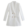 JANE SUITS Women's Elegant Stylish Fashion Office Solid Color White Blazer Jacket - Divine Inspiration Styles