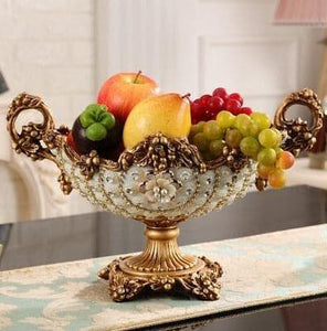 JCLL Luxury Style Diamond Fruit Plate Bowl Centerpiece Designs Ornaments Art Decoration Sets - Divine Inspiration Styles