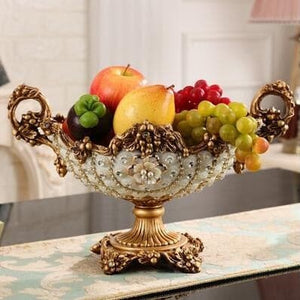 JCLL Luxury Style Diamond Fruit Plate 5 Round Bowls with 1 Centerpiece Bowl Design Ornaments Art Decoration Set - Divine Inspiration Styles