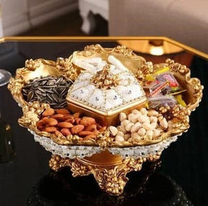 JCLL Luxury Style Diamond Fruit Plate Bowl Centerpiece Designs Ornaments Art Decoration Sets - Divine Inspiration Styles