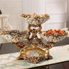 JCLL Luxury Style Diamond Fruit Plate 1 Round Bowl Centerpiece Stem Design Ornaments Art Decoration Set - Divine Inspiration Styles