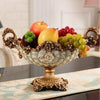 JCLL Luxury Style Diamond Fruit Plate 1 Round Bowl Centerpiece Stem Design Ornaments Art Decoration Set With Decor Fruits