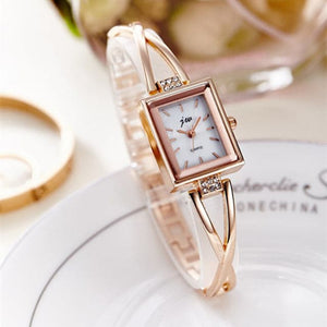 JW Women's Fine Fashion Rose Gold Luxury Rhinestone Bracelet Watch