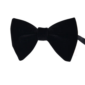 KENTON Men's Fashion Large Oversized Pre-Tied Velvet Bow Ties for Formal Wear Wedding Party Stage Performers & Special Events - Divine Inspiration Styles