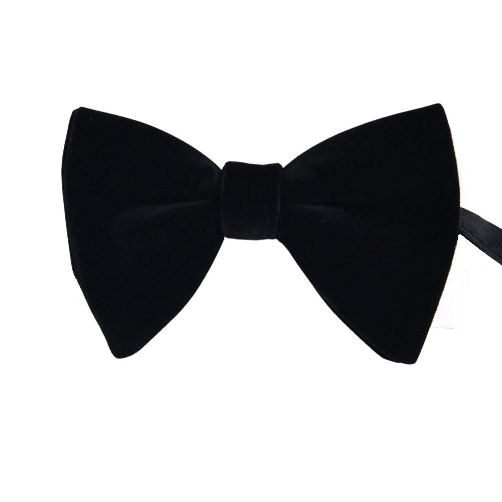 KENTON Men's Fashion Large Oversized Pre-Tied Velvet Bow Ties for Formal Wear Wedding Party Stage Performers & Special Events - Divine Inspiration Styles