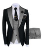 KENTON SUITS Men's Fashion Formal 3 Piece Tuxedo (Jacket + Pants + Vest) Black & Olive Green Suit Set - Divine Inspiration Styles