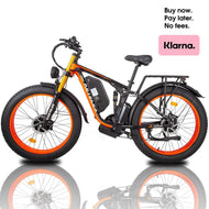 KETELES K800 PRO 2000W Dual Motor 48V23AH 26" Smart EBike Black & Orange City Cruiser & Mountain Snow Electric Bike