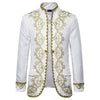 KINGSTON SUITS Men's Fashion Red & Gold Embroidery Regal Palace Style Blazer Jacket & Matching Vest