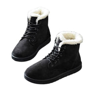 LAKESHIA Women's Sports Fashion Premium Quality Plush Fur Stylish Black Ankle Boot Shoes - Divine Inspiration Styles