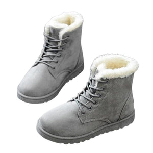 LAKESHIA Women's Sports Fashion Premium Quality Plush Fur Stylish Ankle Boot Shoes - Divine Inspiration Styles