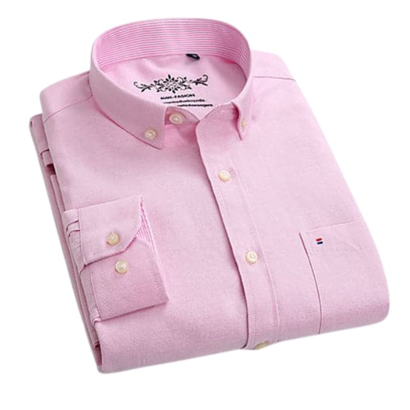 emerald green fall dress MANFASHION Men's Premium Quality Long Sleeves Mint Green Solid Color Business Dress Shirt Pink / XL