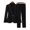 NAVIA SUITS Women's Elegant Stylish Fashion Office Blazer Jacket & Pants Brown Suit Set
