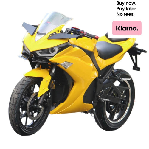 R3 MAX PRO 3000W High-Performance Sports Electric Racing Motorcycle 3000W Hub Motor & 72V40AH Battery 90km Range Yellow & Black Motorcycle Bike