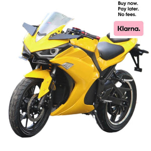 R3 MAX PRO 3000W High-Performance Sports Electric Racing Motorcycle 3000W Hub Motor & 72V40AH Battery 90km Range Yellow & Black Motorcycle Bike