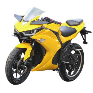 R3 MAX PRO 3000W High-Performance Sports Electric Racing Motorcycle 3000W Hub Motor & 72V40AH Battery 90km Range Yellow & Black Motorcycle Bike