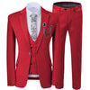 GMSUITS Men's Fashion Formal 3-Piece Suit Set Luxury Style Polka Dots White Suit Set (Jacket + Pants + Vest) Suit Set - Divine Inspiration Styles