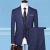TQSUITS Men's Premium Quality Jacket Vest & Pants 3 Piece Formal Wear Black Pinstripes Suit Set - Divine Inspiration Styles