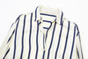 PBZA Women's Elegant Spring Summer Autumn Stylish Stripes Long Sleeve Dress Shirt
