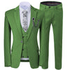 GMSUITS Men's Fashion Formal 3-Piece Suit Set Luxury Style Polka Dots Olive Green Suit Set (Jacket + Pants + Vest) Suit Set