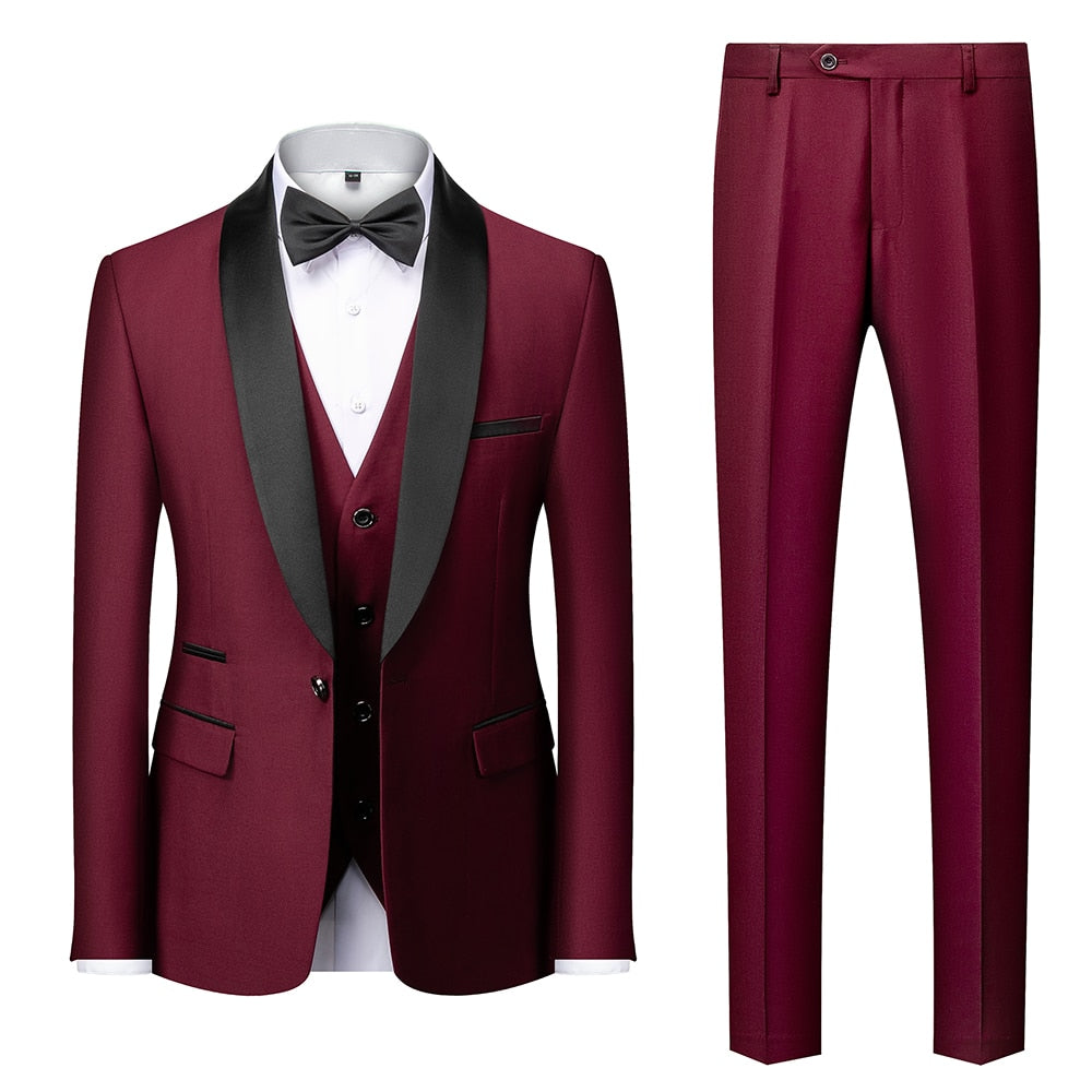 BRADLEY SUITS Men's Fashion Formal 2PCS & 3PCS Tuxedo (Jacket + Pants + Vest) Suit Set - Divine Inspiration Styles