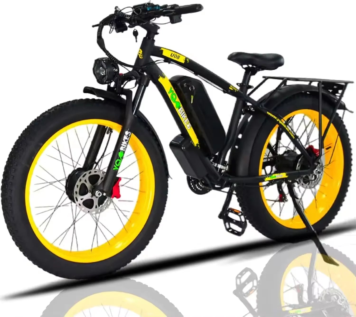 electric bicycle 3000w YQ Electric Bicycle Fast Speed 3000W 48V 26" Black & Green Smart Dual – Divine Inspiration Styles