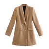 JANE SUITS Women's Elegant Stylish Fashion Office Solid Color White Blazer Jacket - Divine Inspiration Styles