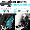 PHILODO Blue Electric Bike 48V 23AH Fat Tire Ebike Dual Motor AWD 2000W 35MPH Electric Bicycles 21-Speed with Ignition Lock Included