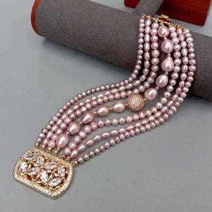 KEYGEMS Women's Elegant Fashion Stylish Genuine Natural Freshwater Pearl Bracelet Jewelry