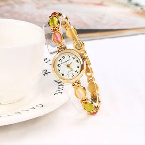CHAOYADA Women's Fine Fashion Luxury Style Gold Rhinestone Bracelet Watch - Divine Inspiration Styles