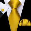 BWG VIP Design Collection Men's Fashion Golden Yellow Geometric Jacquard 100% Premium High Quality Silk Ties - Divine Inspiration Styles