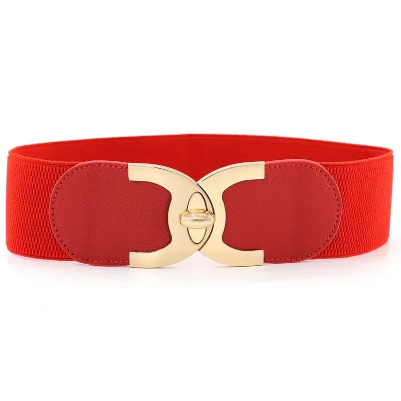 LUXURYSTYLES Women's Trendy Luxury Fashion Elastic Belt Buckle