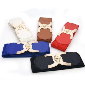LUXURYSTYLES Women's Trendy Luxury Fashion Elastic Belt Buckle