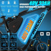 PHILODO Blue Electric Bike 48V 23AH Fat Tire Ebike Dual Motor AWD 2000W 35MPH Electric Bicycles 21-Speed with Ignition Lock Included