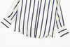 PBZA Women's Elegant Spring Summer Autumn Stylish Stripes Long Sleeve Dress Shirt
