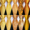 BWG VIP Design Collection Men's Fashion Classic Golden Yellow Jacquard 100% Premium High Quality Silk Ties