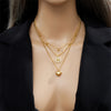 GOLDENSTAR Women's Fine Fashion Stylish Gold Plated Stainless Steel Tree of Life & Heart Shape Jewelry Set
