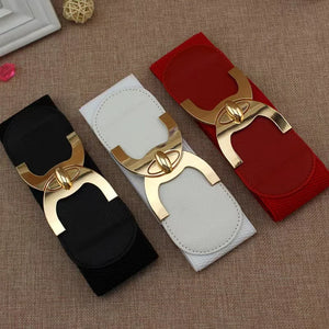 LUXURYSTYLES Women's Trendy Luxury Fashion Elastic Belt Buckle
