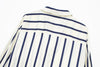 PBZA Women's Elegant Spring Summer Autumn Stylish Stripes Long Sleeve Dress Shirt