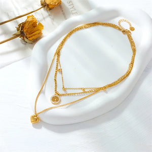 GOLDENSTAR Women's Fine Fashion Stylish Gold Plated Stainless Steel Tree of Life & Heart Shape Jewelry Set