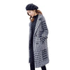 SABRINA Design Women's Fine Fashion Elegant Luxury Style Plaid Houndstooth Wool Coat - Divine Inspiration Styles