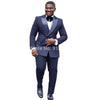 SZSUITS Men's Fashion Suit Sets with Tuxedo & Pants Polished Velvet Lapel Blazer Suit Set - Divine Inspiration Styles