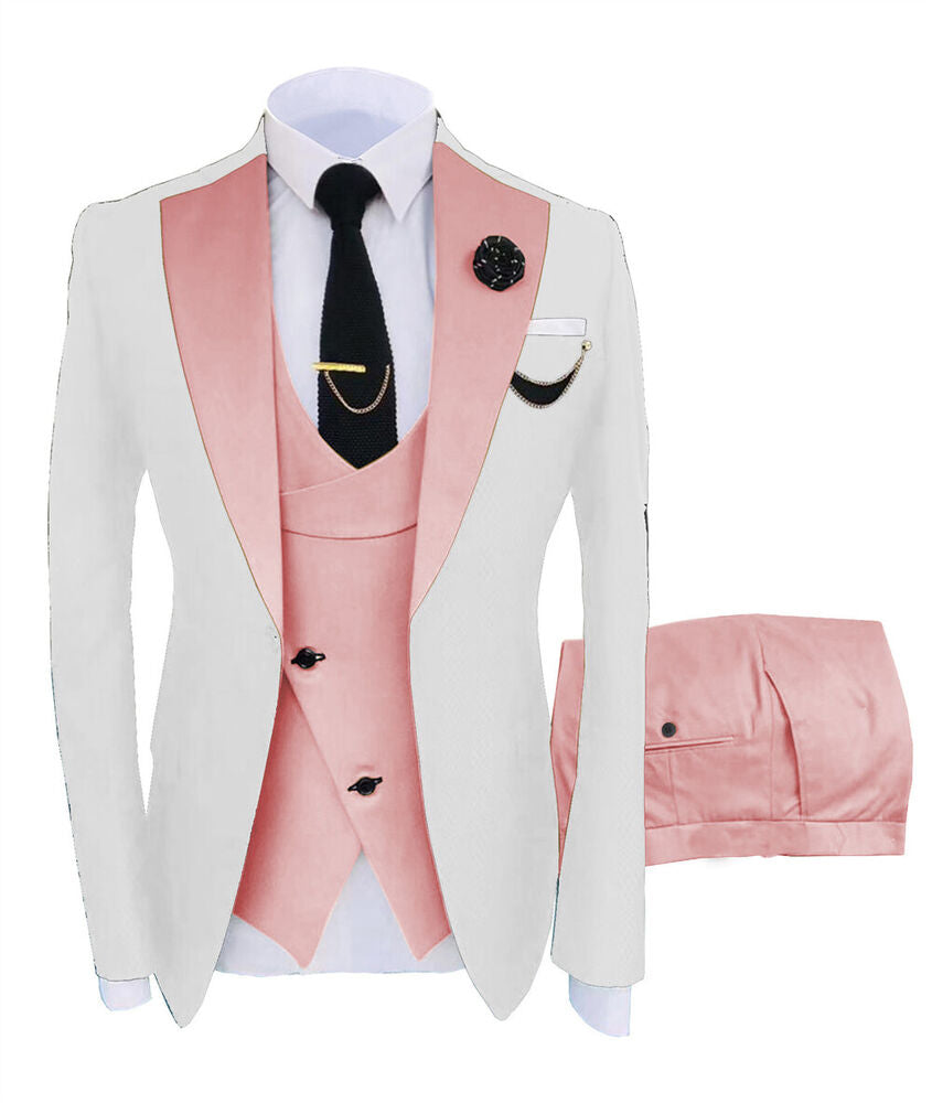 KENTON SUITS Men s Fashion Formal 3 Piece Tuxedo Jacket Pants Ves Divine Inspiration Styles