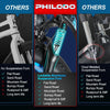 PHILODO Blue Electric Bike 48V 23AH Fat Tire Ebike Dual Motor AWD 2000W 35MPH Electric Bicycles 21-Speed with Ignition Lock Included