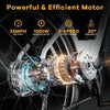 VELECTREC Electric Bicycle Fast Speed 1000W 48V 26" Black & White Smart Dual Motor EBike 25MPH Electric Cruiser & Mountain Bike
