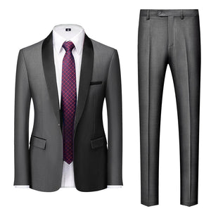 BRADLEY SUITS Men's Fashion Formal 2PCS & 3PCS Tuxedo (Jacket + Pants + Vest) Suit Set - Divine Inspiration Styles