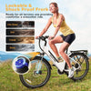 VELECTREC Electric Bicycle Fast Speed 1000W 48V 26" Black & White Smart Dual Motor EBike 25MPH Electric Cruiser & Mountain Bike