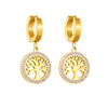 GOLDENSTAR Women's Fine Fashion Stylish Gold Plated Stainless Steel Tree of Life & Heart Shape Jewelry Set