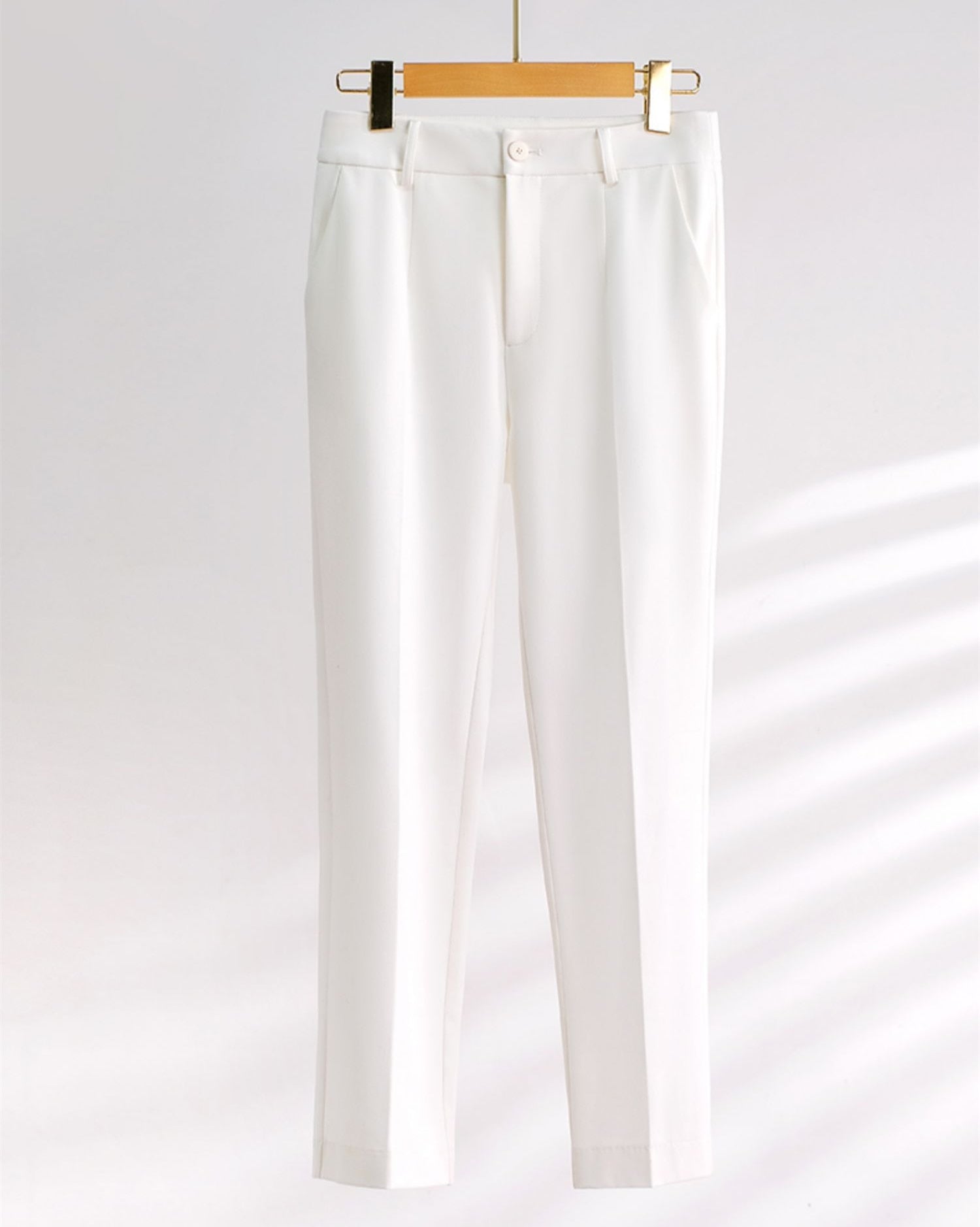 Amazon.com: Women's Suits White Pants Suit Autumn and Winter Slim  Double-Breasted Jacket Blazer Female Office Wear : Clothing, Shoes & Jewelry