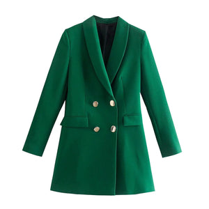 JANE SUITS Women's Elegant Stylish Fashion Office Solid Color Blue Blazer Jacket - Divine Inspiration Styles